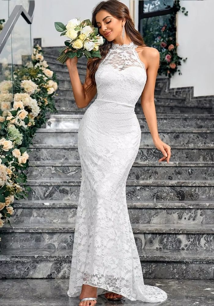 Hochzeitskleid Standesamt Schlicht Weiß